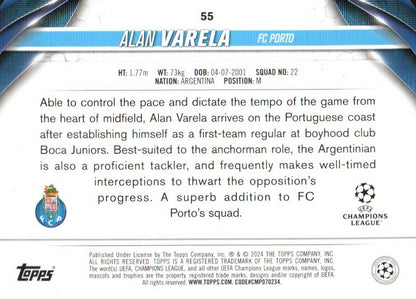 2023-24 Topps UEFA Club Competitions #55 Alan Varela Inferno Foil