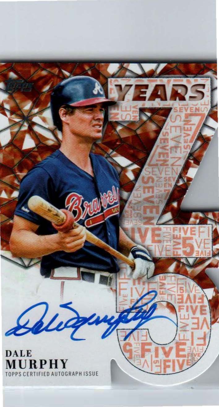 Dale Murphy 75eme Anniversaire auto 03/25 (Number Match) 75YA-DMU