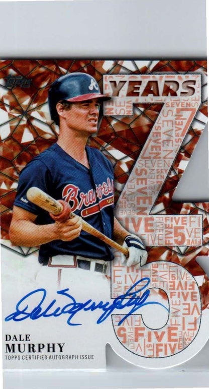 Dale Murphy 75eme Anniversaire auto 03/25 (Number Match) 75YA-DMU