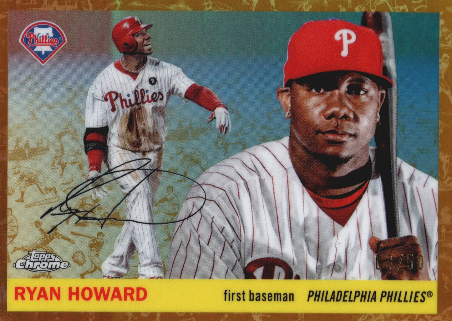 Ryan Howard Topps Chrome Platinum 03/50